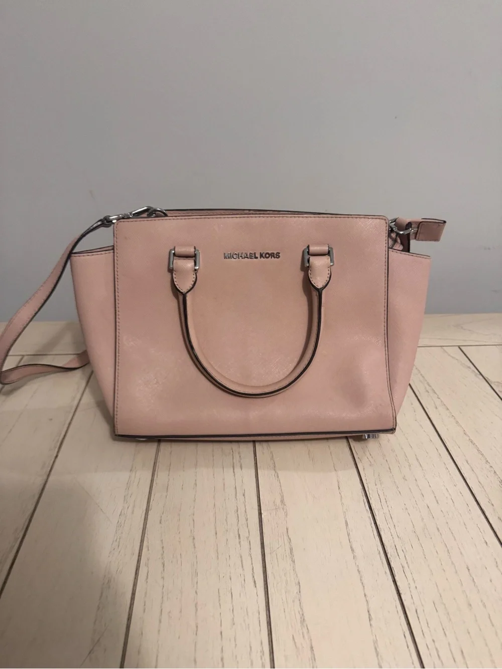 Michael Kors Blush Pink Saffiano Leather Satchel